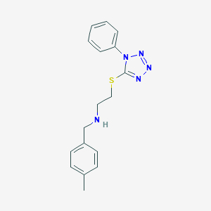molecular formula C17H19N5S B502438 N-(4-methylbenzyl)-2-[(1-phenyl-1H-tetrazol-5-yl)sulfanyl]ethanamine 