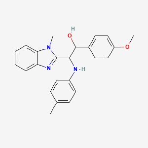 1-(4-methoxyphenyl)-2-(1-methyl-1H-benzimidazol-2-yl)-2-[(4-methylphenyl)amino]ethanol