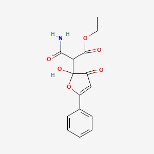 molecular formula C15H15NO6 B5024386 ethyl 3-amino-2-(2-hydroxy-3-oxo-5-phenyl-2,3-dihydro-2-furanyl)-3-oxopropanoate 