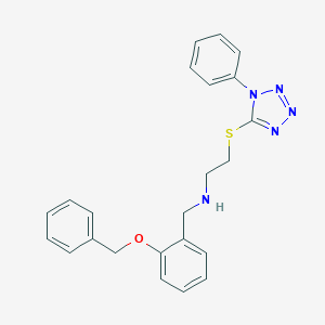 molecular formula C23H23N5OS B502440 N-[2-(benzyloxy)benzyl]-2-[(1-phenyl-1H-tetrazol-5-yl)thio]ethanamine 