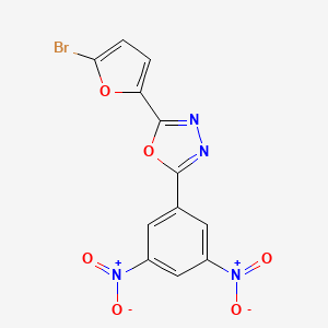 2-(5-bromo-2-furyl)-5-(3,5-dinitrophenyl)-1,3,4-oxadiazole