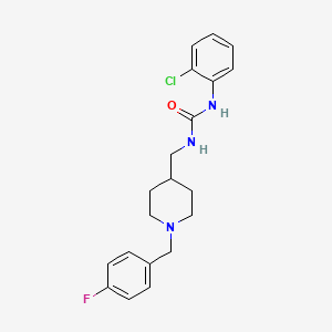 molecular formula C20H23ClFN3O B5024409 N-(2-chlorophenyl)-N'-{[1-(4-fluorobenzyl)-4-piperidinyl]methyl}urea 