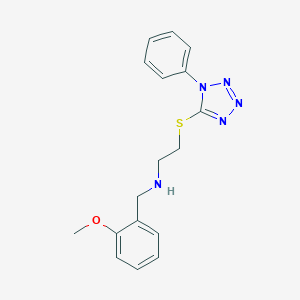 molecular formula C17H19N5OS B502441 N-(2-methoxybenzyl)-2-[(1-phenyl-1H-tetrazol-5-yl)thio]ethanamine 