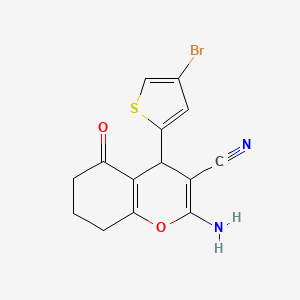 2-amino-4-(4-bromo-2-thienyl)-5-oxo-5,6,7,8-tetrahydro-4H-chromene-3-carbonitrile