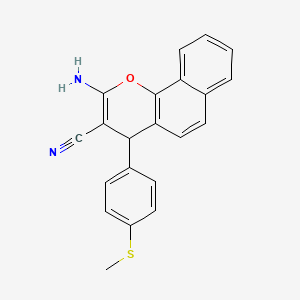 molecular formula C21H16N2OS B5024443 2-amino-4-[4-(methylthio)phenyl]-4H-benzo[h]chromene-3-carbonitrile 