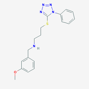 molecular formula C18H21N5OS B502445 N-(3-methoxybenzyl)-N-{3-[(1-phenyl-1H-tetrazol-5-yl)thio]propyl}amine 