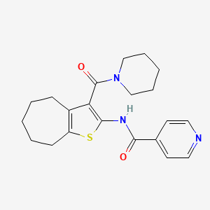 N-[3-(1-piperidinylcarbonyl)-5,6,7,8-tetrahydro-4H-cyclohepta[b]thien-2-yl]isonicotinamide