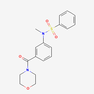 molecular formula C18H20N2O4S B5024467 N-methyl-N-[3-(4-morpholinylcarbonyl)phenyl]benzenesulfonamide 