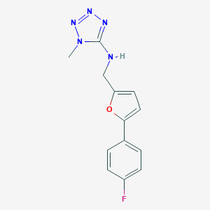 molecular formula C13H12FN5O B502447 N-{[5-(4-fluorophenyl)furan-2-yl]methyl}-1-methyl-1H-tetrazol-5-amine 