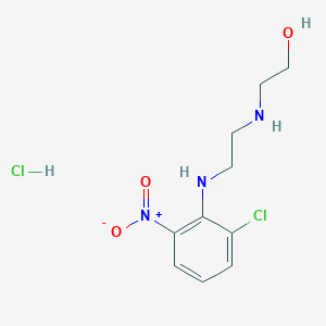 molecular formula C10H15Cl2N3O3 B5024472 2-({2-[(2-chloro-6-nitrophenyl)amino]ethyl}amino)ethanol hydrochloride 