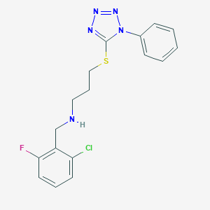 molecular formula C17H17ClFN5S B502448 N-(2-chloro-6-fluorobenzyl)-N-{3-[(1-phenyl-1H-tetrazol-5-yl)thio]propyl}amine 