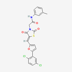 molecular formula C23H16Cl2N2O4S B5024490 2-(5-{[5-(2,5-dichlorophenyl)-2-furyl]methylene}-2,4-dioxo-1,3-thiazolidin-3-yl)-N-(3-methylphenyl)acetamide 