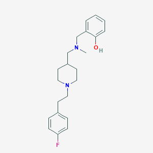 molecular formula C22H29FN2O B5024515 2-{[({1-[2-(4-fluorophenyl)ethyl]-4-piperidinyl}methyl)(methyl)amino]methyl}phenol 