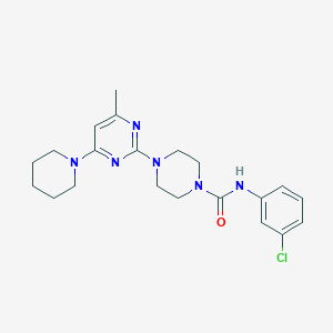 molecular formula C21H27ClN6O B5024521 N-(3-chlorophenyl)-4-[4-methyl-6-(1-piperidinyl)-2-pyrimidinyl]-1-piperazinecarboxamide 