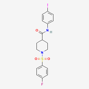 1-[(4-fluorophenyl)sulfonyl]-N-(4-iodophenyl)-4-piperidinecarboxamide