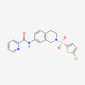 molecular formula C19H16ClN3O3S2 B5024538 N-{2-[(5-chloro-2-thienyl)sulfonyl]-1,2,3,4-tetrahydro-7-isoquinolinyl}-2-pyridinecarboxamide 