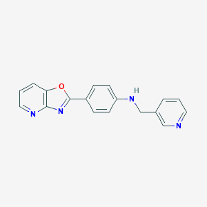 molecular formula C18H14N4O B502454 4-([1,3]oxazolo[4,5-b]pyridin-2-yl)-N-(pyridin-3-ylmethyl)aniline CAS No. 879070-58-3