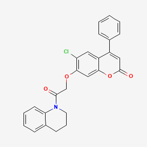 6-chloro-7-[2-(3,4-dihydro-1(2H)-quinolinyl)-2-oxoethoxy]-4-phenyl-2H-chromen-2-one