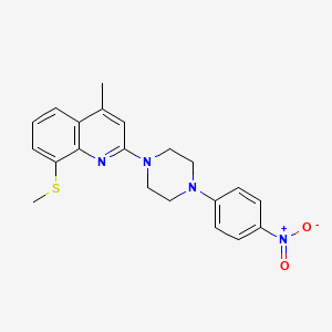 molecular formula C21H22N4O2S B5024570 4-methyl-8-(methylthio)-2-[4-(4-nitrophenyl)-1-piperazinyl]quinoline 