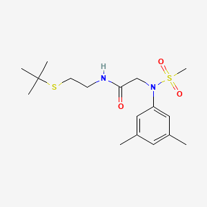 molecular formula C17H28N2O3S2 B5024575 N~1~-[2-(tert-butylthio)ethyl]-N~2~-(3,5-dimethylphenyl)-N~2~-(methylsulfonyl)glycinamide 