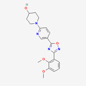 molecular formula C20H22N4O4 B5024583 1-{5-[3-(2,3-dimethoxyphenyl)-1,2,4-oxadiazol-5-yl]-2-pyridinyl}-4-piperidinol 