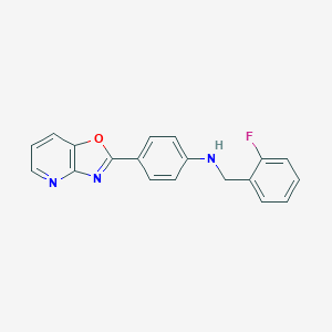 molecular formula C19H14FN3O B502459 N-(2-fluorobenzyl)-4-([1,3]oxazolo[4,5-b]pyridin-2-yl)aniline CAS No. 879070-68-5