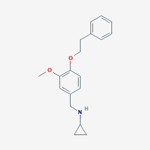 molecular formula C19H23NO2 B502460 N-[3-methoxy-4-(2-phenylethoxy)benzyl]cyclopropanamine 