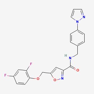 5-[(2,4-difluorophenoxy)methyl]-N-[4-(1H-pyrazol-1-yl)benzyl]-3-isoxazolecarboxamide