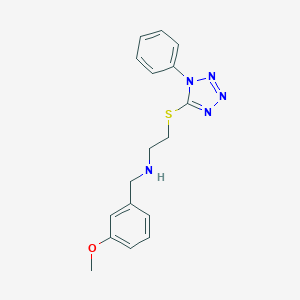molecular formula C17H19N5OS B502463 N-(3-methoxybenzyl)-2-[(1-phenyl-1H-tetrazol-5-yl)thio]ethanamine 