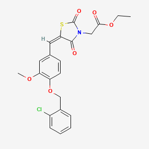 ethyl [(5E)-5-{4-[(2-chlorobenzyl)oxy]-3-methoxybenzylidene}-2,4-dioxo-1,3-thiazolidin-3-yl]acetate