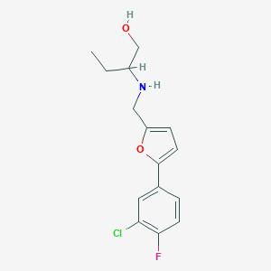 2-({[5-(3-Chloro-4-fluorophenyl)-2-furyl]methyl}amino)-1-butanol
