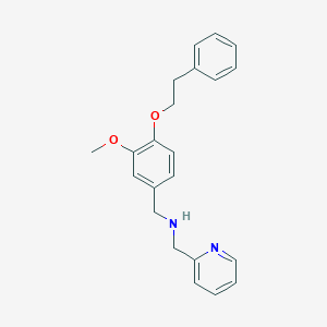 molecular formula C22H24N2O2 B502467 N-[3-methoxy-4-(2-phenylethoxy)benzyl]-N-(2-pyridinylmethyl)amine 