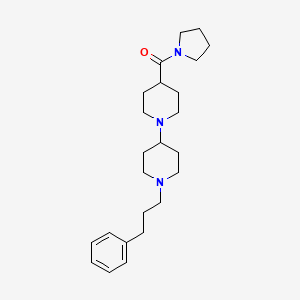 molecular formula C24H37N3O B5024684 1'-(3-phenylpropyl)-4-(1-pyrrolidinylcarbonyl)-1,4'-bipiperidine 