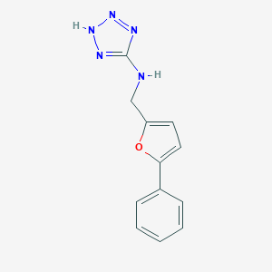 molecular formula C12H11N5O B502471 N-[(5-phenylfuran-2-yl)methyl]-2H-tetrazol-5-amine CAS No. 878424-72-7