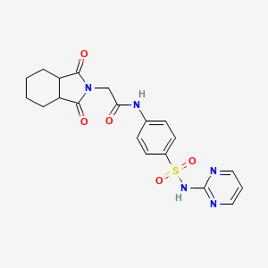 2-(1,3-dioxooctahydro-2H-isoindol-2-yl)-N-[4-(pyrimidin-2-ylsulfamoyl)phenyl]acetamide