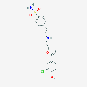 molecular formula C20H21ClN2O4S B502475 4-[2-({[5-(3-Chloro-4-methoxyphenyl)-2-furyl]methyl}amino)ethyl]benzenesulfonamide 