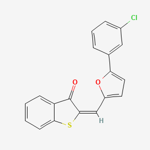 molecular formula C19H11ClO2S B5024750 2-{[5-(3-chlorophenyl)-2-furyl]methylene}-1-benzothiophen-3(2H)-one 