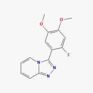 molecular formula C14H12FN3O2 B5024778 3-(2-fluoro-4,5-dimethoxyphenyl)[1,2,4]triazolo[4,3-a]pyridine 