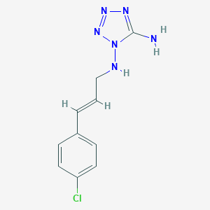 molecular formula C10H11ClN6 B502478 N~1~-[(2E)-3-(4-chlorophenyl)prop-2-en-1-yl]-1H-tetrazole-1,5-diamine 