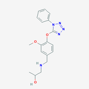 molecular formula C18H21N5O3 B502479 1-({3-methoxy-4-[(1-phenyl-1H-tetrazol-5-yl)oxy]benzyl}amino)propan-2-ol 