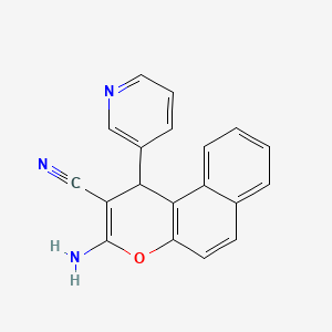 3-amino-1-(3-pyridinyl)-1H-benzo[f]chromene-2-carbonitrile