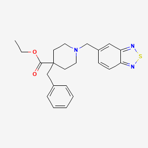 molecular formula C22H25N3O2S B5024827 ethyl 1-(2,1,3-benzothiadiazol-5-ylmethyl)-4-benzyl-4-piperidinecarboxylate 