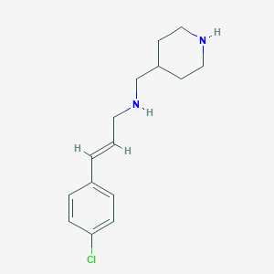 molecular formula C15H21ClN2 B502483 N-(4-chlorocinnamyl)-N-(4-piperidinylmethyl)amine 