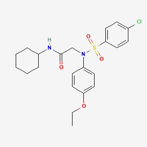 N~2~-[(4-chlorophenyl)sulfonyl]-N~1~-cyclohexyl-N~2~-(4-ethoxyphenyl)glycinamide