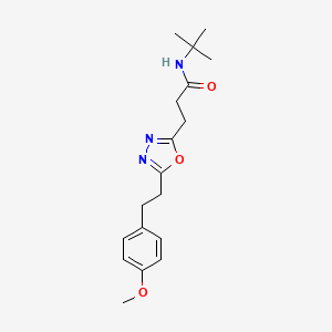 N-(tert-butyl)-3-{5-[2-(4-methoxyphenyl)ethyl]-1,3,4-oxadiazol-2-yl}propanamide