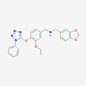 (1,3-benzodioxol-5-ylmethyl){3-ethoxy-4-[(1-phenyl-1H-tetrazol-5-yl)oxy]benzyl}amine