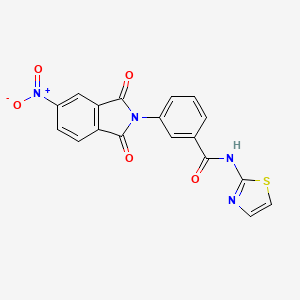 molecular formula C18H10N4O5S B5024870 3-(5-nitro-1,3-dioxo-1,3-dihydro-2H-isoindol-2-yl)-N-1,3-thiazol-2-ylbenzamide 