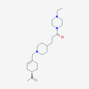 molecular formula C24H41N3O B5024882 1-ethyl-4-[3-(1-{[(4S)-4-isopropenyl-1-cyclohexen-1-yl]methyl}-4-piperidinyl)propanoyl]piperazine 