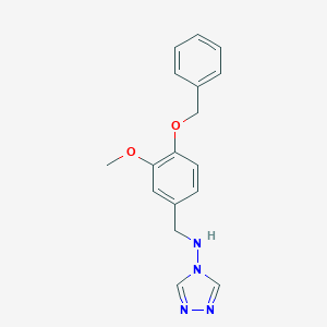 molecular formula C17H18N4O2 B502489 N-[4-(benzyloxy)-3-methoxybenzyl]-4H-1,2,4-triazol-4-amine 