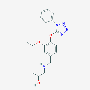 molecular formula C19H23N5O3 B502490 1-({3-ethoxy-4-[(1-phenyl-1H-tetrazol-5-yl)oxy]benzyl}amino)propan-2-ol 